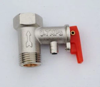 Нагреватель воды 1 / 2BSP Резьбовой предохранительный клапан 0,75 МПа